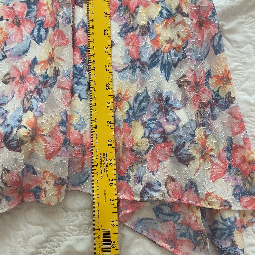 I.N Studio Floral Handkerchief Mid Rise Skirt Womens 1X NWT - Picture 7 of 8